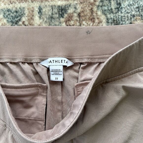 Athleta Matcha Latte Pink Lightweight Comfortable Brooklyn Ankle Jogger Size 22 - Picture 4 of 10